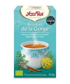 17 Sachets Infusions Ayurvédique au Réglisse, Fenouil et Thym Réconfort de la Gorge Yogi Tea 30.6 g