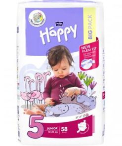 58 Couches Happy Bella Baby Junior 5 (12 à 25kg)