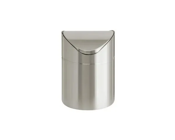 Tafelafvalbak RVS Rond met Swingdeksel (1,5 liter)