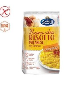 Riz Carnaroli Milanais au Safran Ambré  Sans Gluten Scotti Risotto  210 g