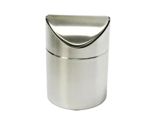 Tafelafvalbak RVS Rond met Swingdeksel (1,5 liter) – Image 2