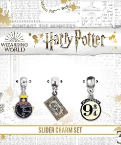 Set charm poudlard express x3 plaqué argent