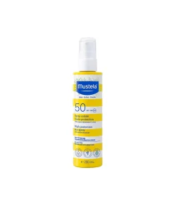 Mustela spray solaire SPF50 haute protection 200ml – bébé, enfant et famille